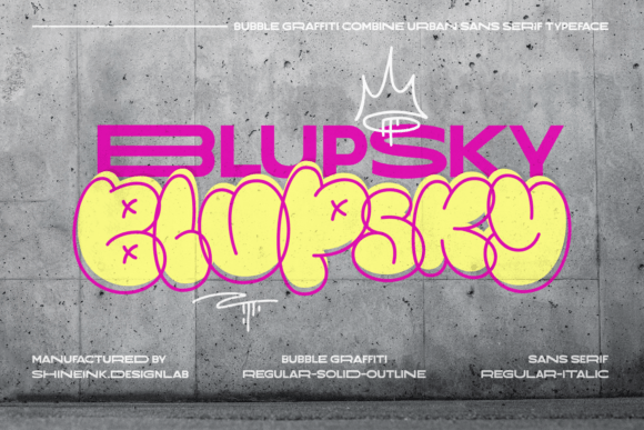 Blupsky: A Vibrant Display Font That Brings Energy to Real Business Branding