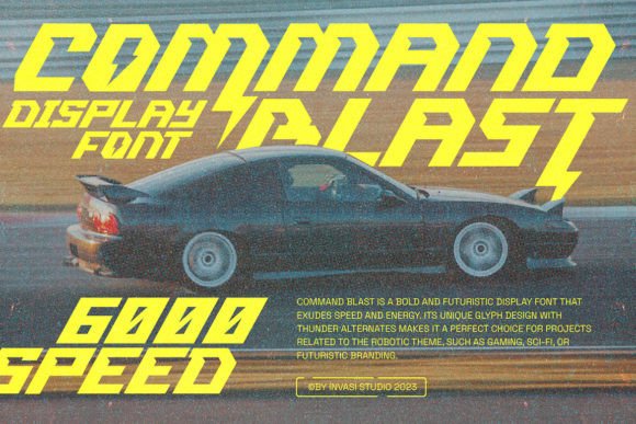 Command Blast: A Bold Display Font That Elevates Real Branding