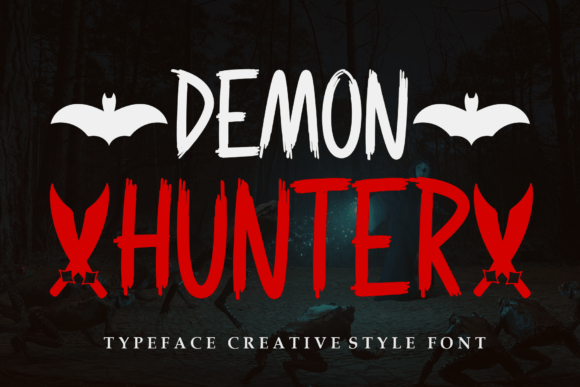 Demon Hunter Font: Bold Display Type for Handmade Labels & Printables