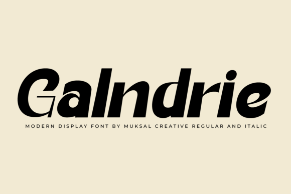 Galndrie: A Modern Display Font Built for Digital Clarity
