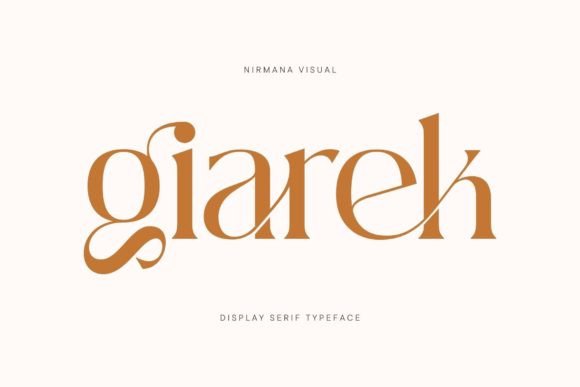 Giarek: An Elegant Display Typeface for Thoughtful Editorial Design