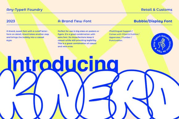 Knerd: A Playful Display Font That Lifts Digital Branding