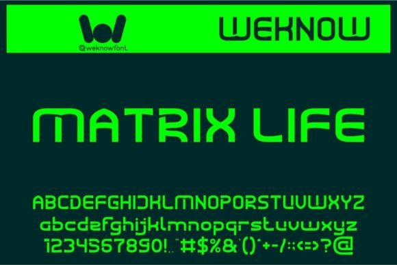 Matrix Life: A Techno-Sci-Fi Display Font for Standout Branding