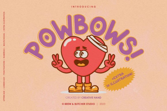 Powbows: A Display Font That Anchors Brand Personality