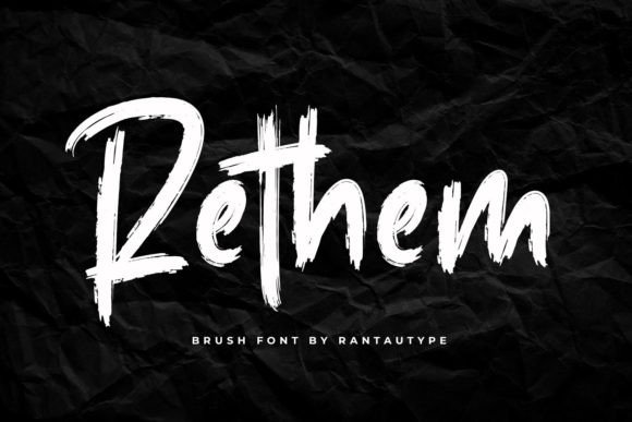 Rethem: A Bold Brush Display Font That Commands Attention