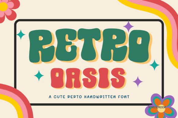 Retro Oasis: A Playful Display Font for Digital Branding